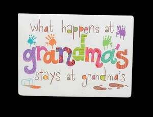 “What Happens At Grandma's Stays At Grandma's” Refrigerator Magnet 3.75" CL2